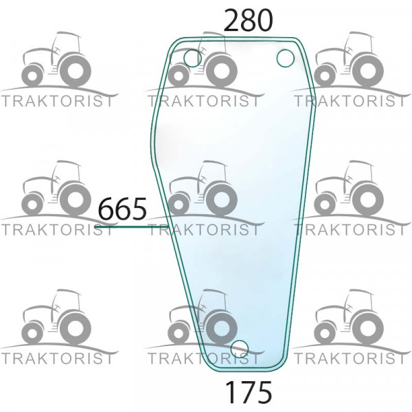 Frontscheibe unten links für Deutz